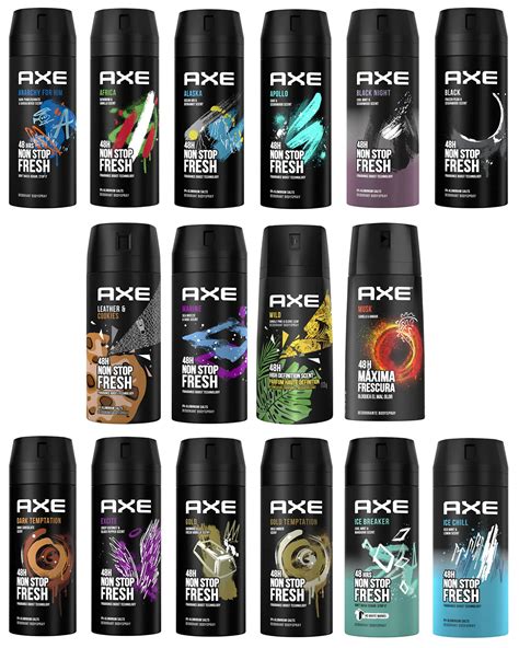 list of axe body sprays.